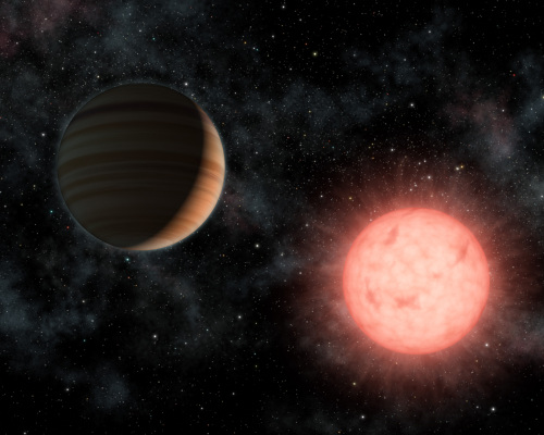 This NASA artist’s concept shows the smallest star known to host a planet. (AFP-Yonhap News)