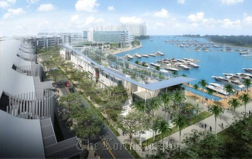 An artist’s conception of a shopping center in Singapore to be constructed by Ssangyong Engineering & Construction. (Ssangyong E&C)