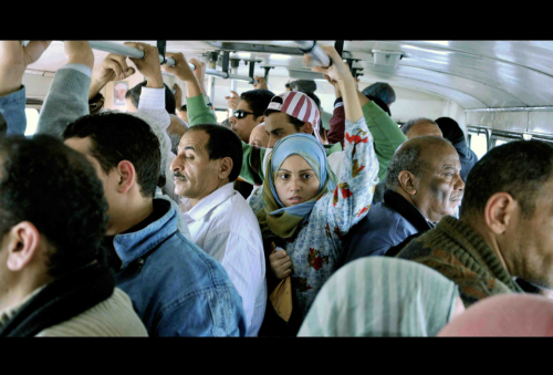 In the film “678,” the Egyptian actress Bushra (center) plays a government employee who is sexually harassed as she rides public buses to work. The film has won praise for its searing portrayal of sexual harassment and women’s rights in Egypt. (Photo courtesy Diab Films/MCT)
