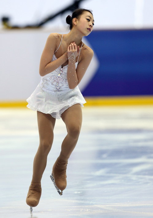 Kwak Min-jung won the bronze medal in women’s figure skating. (Yonhap News)