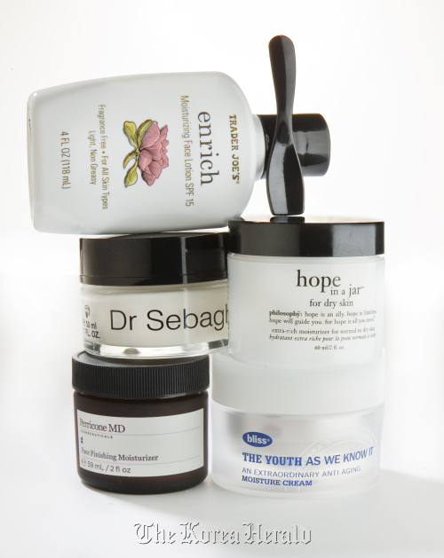 High-end moisturizers: Hope in a Jar by Philosophy, Face Finishing Moisturizer by Perricone MD, Natural Replenishing Cream by Dr. Sebagh, The Youth as We Know it Moisture Cream by Bliss, Enrich from Trader Joe’s. (Chicago Tribune/MCT)