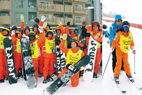 Participants of the 2011 Dream Program at Alpensia Resort, PyeongChang, Monday. (Gangwon Province Government)