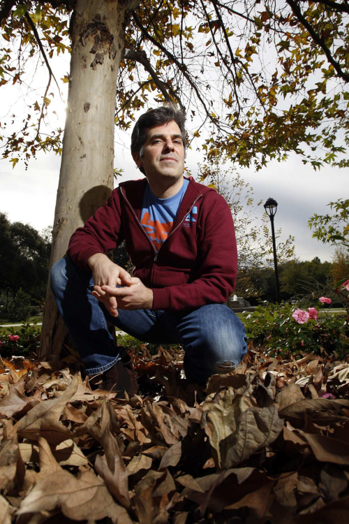 Novelist Jonathan Lethem at Pomona College, in Claremont,California, where he teaches. (Los Angeles Times/MCT)