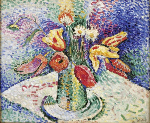 “Parrot Tulips” by Henri Matisse at the exhibition “Passion and Solitude: Picasso and Modern Art” which runs through March 1 at the National Museum of Contemporary Art, Deoksugung, in central Seoul. (National Museum of Contemporary Art)