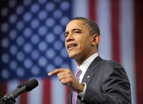 U.S. President Barack Obama speaks on education at Miami Central Senior High School in Miami, Florida. (AFP-Yonhap News)