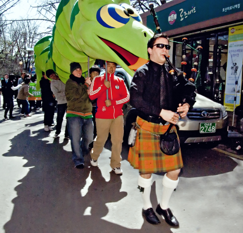 Revellers celebrate during last year’s St. Patrick’s Day celebrations. (Tom Coyner)