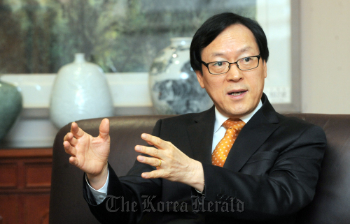 Kim Yong-hwan, Export-Import Bank of Korea chairman and president. (Ahn Hoon/The Korea Herald)