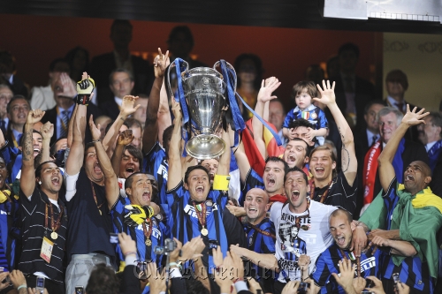 Inter Milan won the 2009-2010 UEFA Champions League trophy. (Heineken)