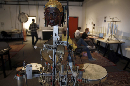 The Cal Arts Robot Orchestra is the creation of Michael Darling and Ajay Kapur. Their robotic instruments fill a classroom in Santa Clarita, California, and constantly undergo adjusting and tinkering. (MCT)