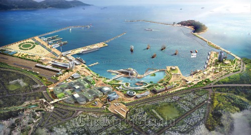 The rendering of a new Yeosu port in South Jeolla Province, where the Expo will be held. (Yeosu City)