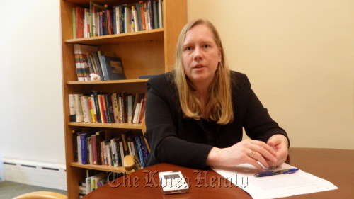 Sarah Frederick, acting chair of the modern languages and comparative literature department of Boston University.(Kim Yoon-mi/The Korea Herald)