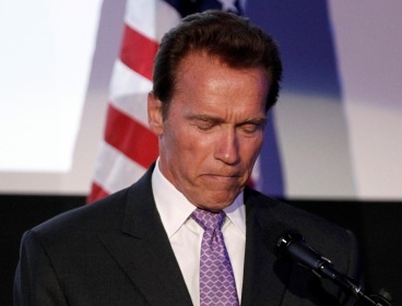 Arnold Schwarzenegger speaks at the Israel 63rd Independence Day Celebration hosted by the Consulate General of Israel in Los Angeles, Tuesday, May 10, 2011. Schwarzenegger was honored at the event. (AP)