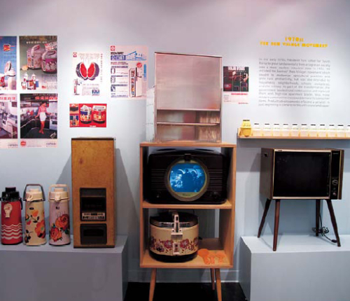 Items representing industrial designs in the 1970s in Korea. (Korea Society)