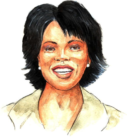 Ric Thornton’s watercolor portrait of Oprah Winfrey (Macon Telegraph 2007)
