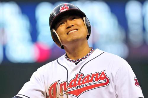 Cleveland Indians right fielder Choo Shin-soo was dropped three spots in the batting order on Sunday to No. 6. (AFP-Yonhap News)