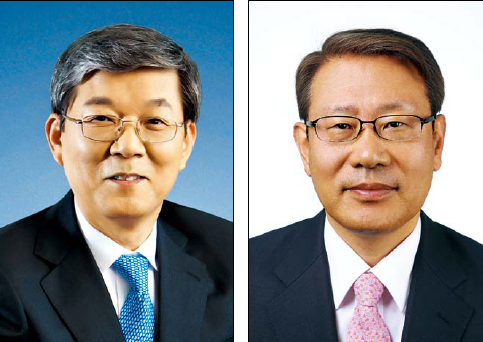 (Left) Hyundai Heavy Industries CEO Lee Jai-seong(Right) Samsung Heavy Industries CEO Roh In-sik