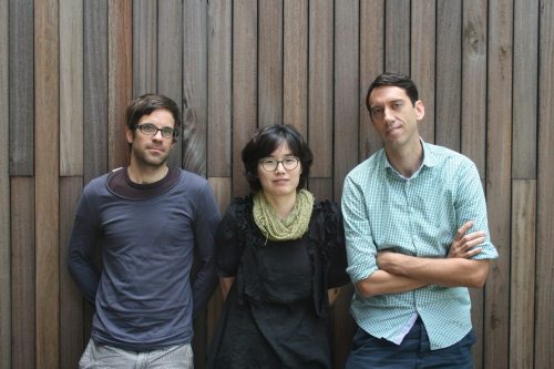 Nils Clauss (left), Park Nam-hui and Neil Dowling. (Paul Kerry)