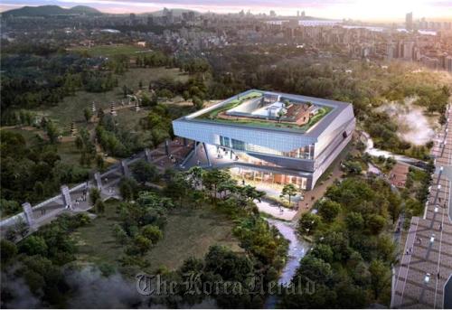An artist’s rendition of the Hangeul Museum to be built at the National Museum of Korea in Seoul. (Ministry of Culture, Sports and Tourism)