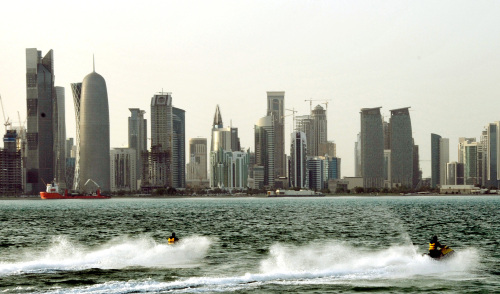 Panoramic view of Doha from Al-Corniche (Yang Dong-chul/The Korea Herald.)