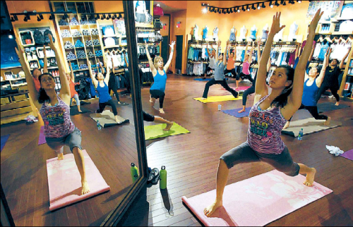 Lululemon is the hottest name in the women’s active wear sector these days. The chain recently opened a store in South Coast Plaza in Costa Mesa, California, and on Sundaymornings clerks move the clothing racks to the side and turn it into a temporary yoga studio. (Los Angeles Times/MCT)