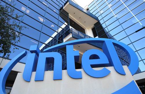The Intel company headquarters in Santa Clara, California.  (AFP-Yonhap News)