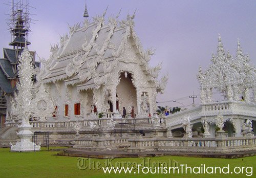 White Temple or Wat Rong Khun in Chiang Rai, Thailand.  Tourism Authority of Thailand