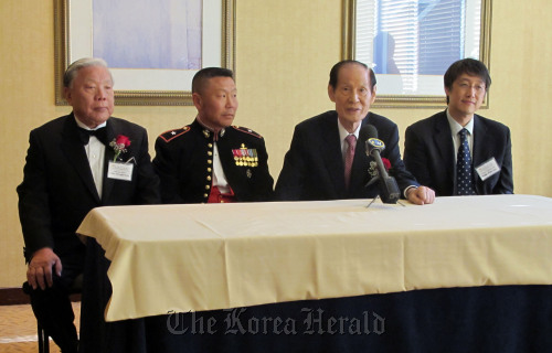 From left: Hong Myung-ki, Daniel Yoo, Lee Man-seop and Philip Kim (Yonhap News)