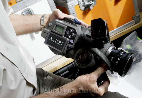 This Aaton A-minima super 16mm film camera was sold during an online auction in North Hollywood, California, on Oct. 20. (Los Angeles Times/MCT)