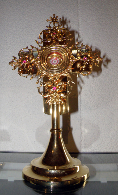 A relic of the late Pope John Paull II at the Devine Mercy Jesus Retreat House in Hongcheon, Gangwon Province. (The Society of the Catholic Apostolate)
