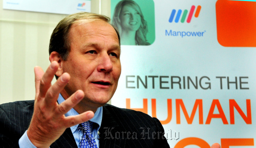 Jeff Joerres, CEO of ManpowerGroup. (Park Hyun-koo/The Korea Herald)