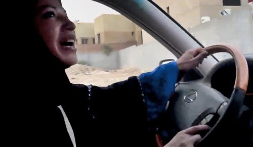 This file image made from video released by Change.org, shows a Saudi Arabian woman driving a car in Riyadh, Saudi Arabia. (AP)