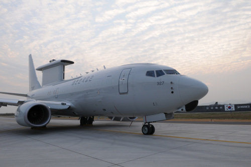“Peace Eye,” the Air Force’s second E-737 airborne early warning and control aircraft (Yonhap News)