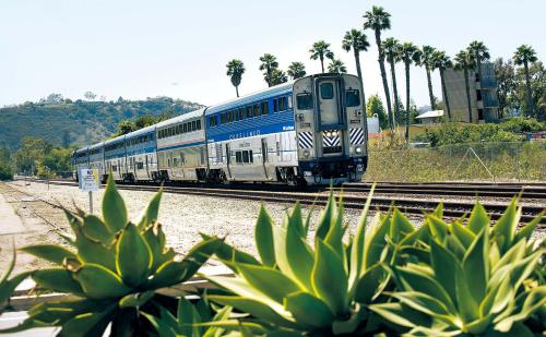 A Pacific Surfliner train rolls through Santa Barbara, California, and offers a great way to see California. (Orange County Register/MCT)