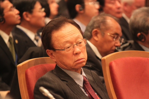 National Assembly speaker Park Hee-tae attends the Asia Pacific Parliamentary Forum in Tokyo on Monday. (Yonhap News)