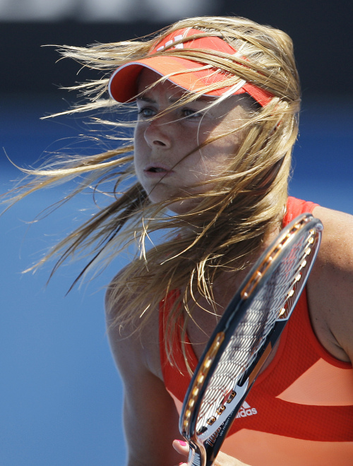 Daniela Hantuchova waits for a return during the Australian Open on Monday. (AP-Yonhap News)