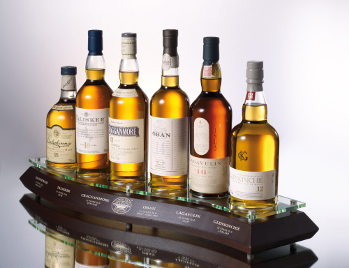 Diageo Korea’s selection of six single malt Scotch whiskies (Diageo Korea)