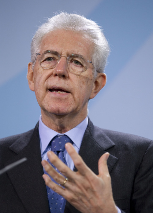 Italian Prime Minister Mario Monti. (AP-Yonhap News)