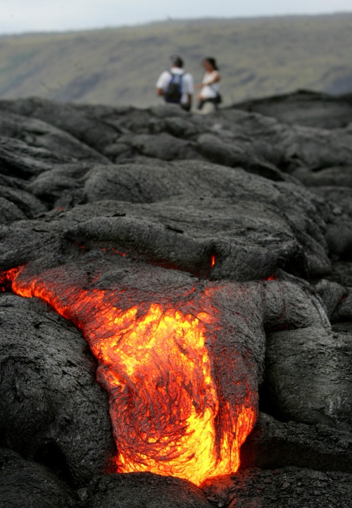 Lava lurks beneath Kilauea, an active volcano on the big island of Hawaii. (MCT)