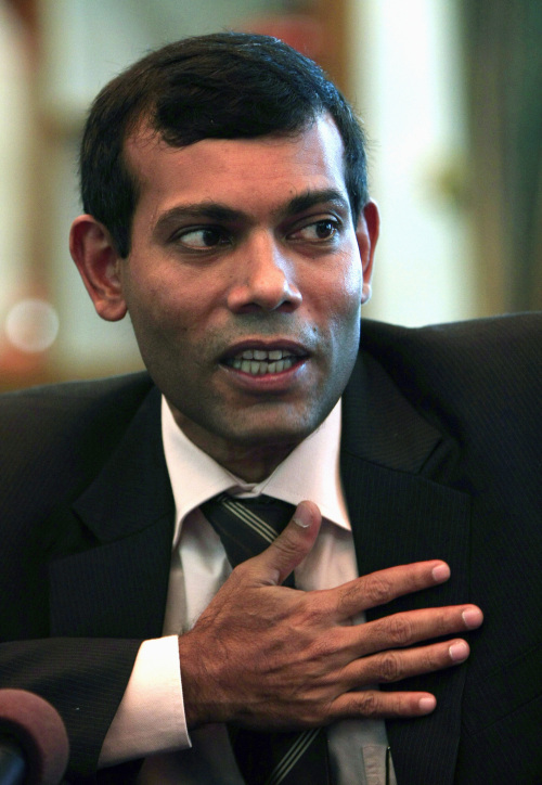 Maldives President Mohammed Nasheed. (AP-Yonhap News)