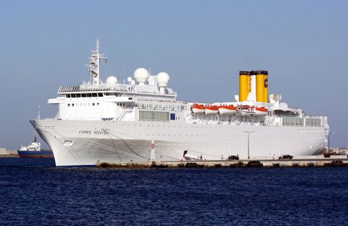 Handout photo taken on June 10, 2011 in Rhodes, Greece, shows the Costa Allegra cruise liner. (AFP-Yonhap News)