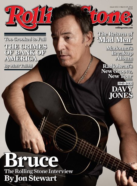 Bruce Springsteen is shown on the cover of the March 29, 2012 issue of “Rolling Stone” magazine. (AP)