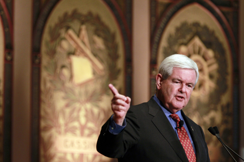 Republican presidential candidate former House Speaker Newt Gingrich ( AP-Yonhap News)