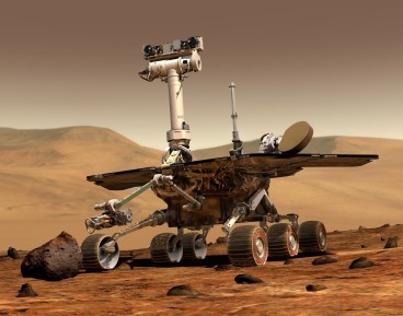 This is an artist's drawing of one of the twin Mars rovers as it would look on the planet's surface. The rovers have survived more than five years, far beyond their design date. (NASA/JPL/Cornell/MCT)