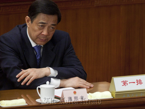 Bo Xilai, then Chinese Communist Party secretary of Chongqing, attends the closing ceremony of China’s National People’s Congress at the Great Hall of the People in Beijing. (Bloomberg)