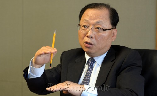 Etrade Korea CEO Nam Sam-hyun. Kim Myung-sub/The Korea Herald