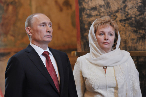 Russian President Vladimir Putin and his wife Lyudmila (AP-Yonhap News)