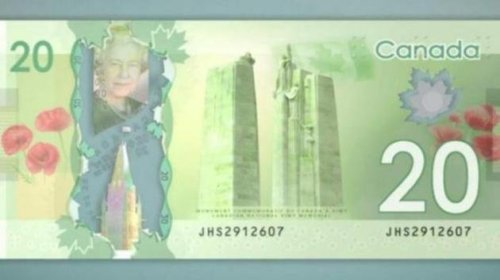 Canada`s new plastic $20 bill