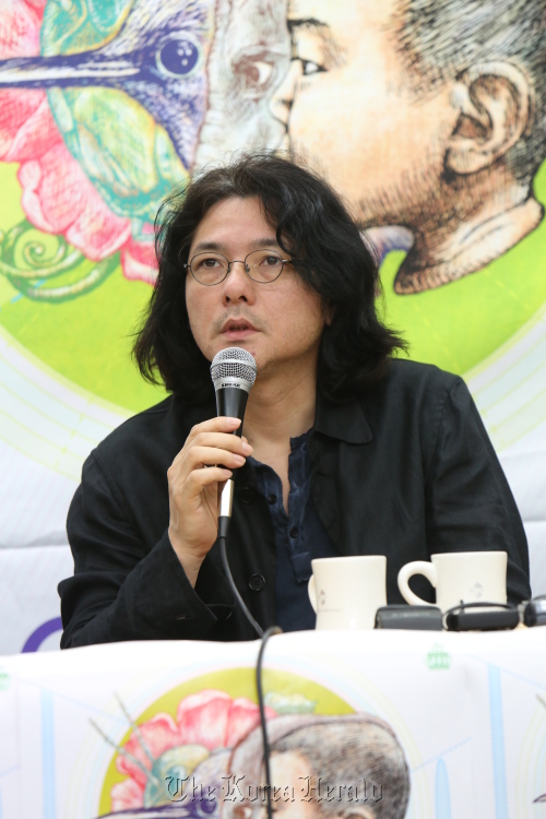 Japanese filmmaker Shunji Iwai speaks during a press conference at CGV Yongsan in Seoul, on May 10. (GFFIS)