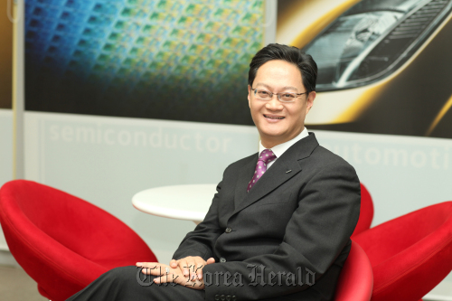 Siemens Korea vice president Un Min-su at his office in Yeoksam-dong, southern Seoul. (Siemens Korea.)