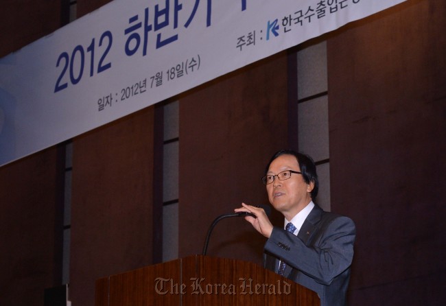 Eximbank CEO Kim Yong-hwan ( Lee Sang-sub/The Korea Herald)